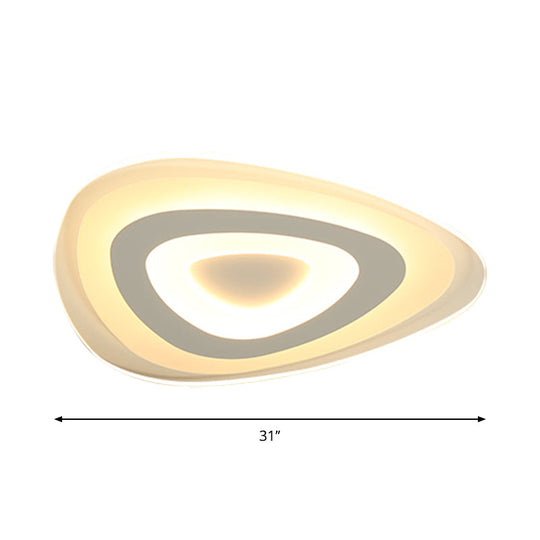 Modern Simplicity Acrylic Led Ceiling Lamp - Warm/White Light 16.5’/24.5’/31’ Width