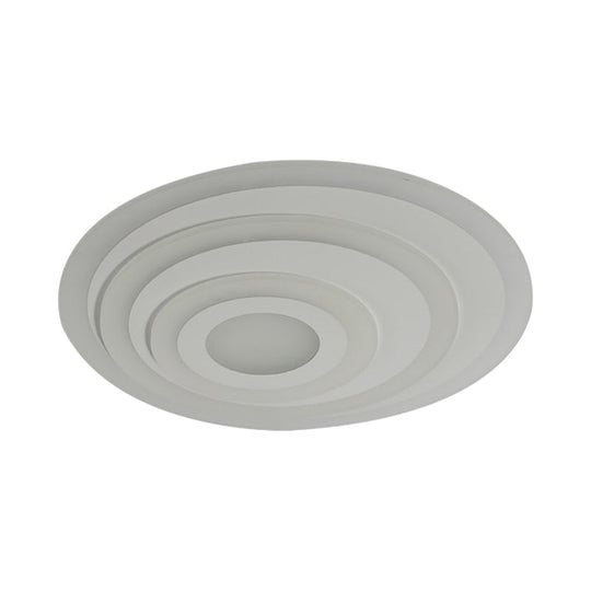 Simple White Led Flush Ceiling Light - 19.5/31.5/39 Wide Warm/White