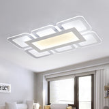 Modern Acrylic Led Flushmount Light In White - Available Various Sizes / 16