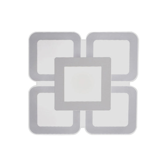 Modern Acrylic Led Flushmount Light In White - Available Various Sizes