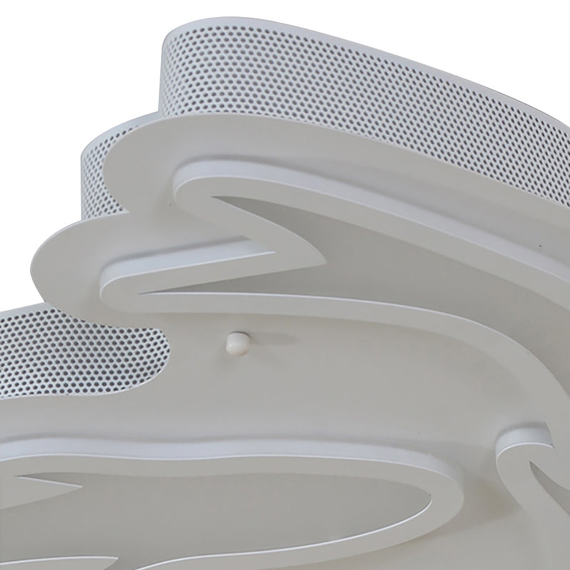 Nordic Dolphin Ceiling Lights For Kid’s Bedroom - Acrylic Flush Mount In White