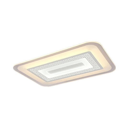 Modern Ultra-Thin Led Flush Mount Ceiling Light With Acrylic Shade Ideal For Small Or Large Living