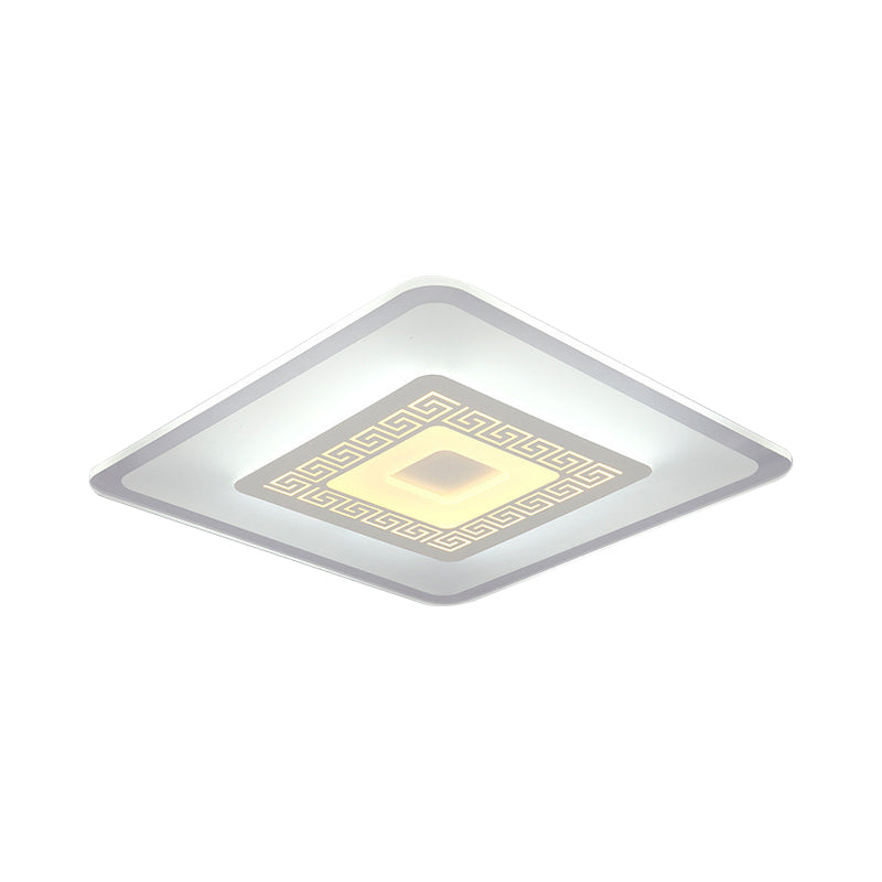 Modern Ultra-Thin Led Flush Mount Ceiling Light With Acrylic Shade – Ideal For Small Or Large