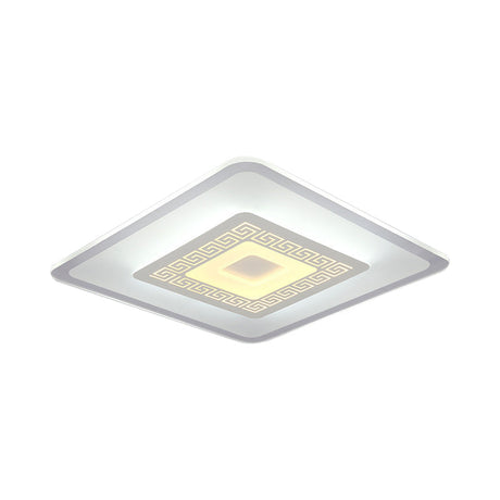 Modern Ultra-Thin Led Flush Mount Ceiling Light With Acrylic Shade Ideal For Small Or Large Living