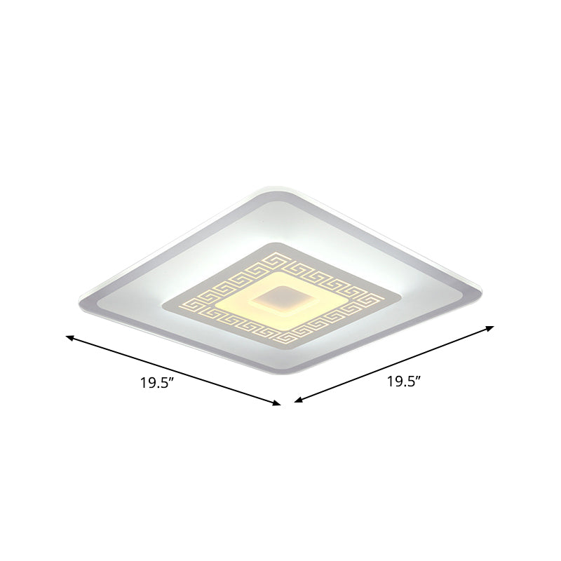 Modern Ultra-Thin Led Flush Mount Ceiling Light With Acrylic Shade – Ideal For Small Or Large