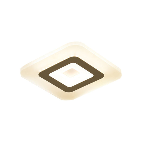 Sleek Led Ceiling Light With Acrylic Shade For Narrow Spaces