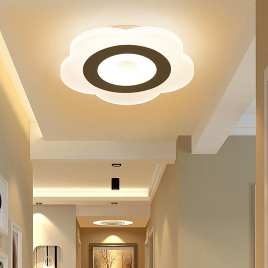 Sleek Led Ceiling Light With Acrylic Shade For Narrow Spaces
