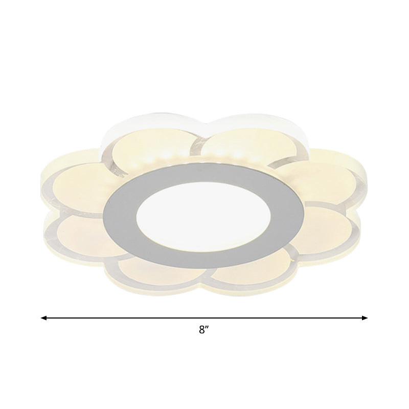 Sleek Led Ceiling Light With Acrylic Shade For Narrow Spaces