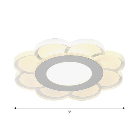 Sleek Led Ceiling Light With Acrylic Shade For Narrow Spaces