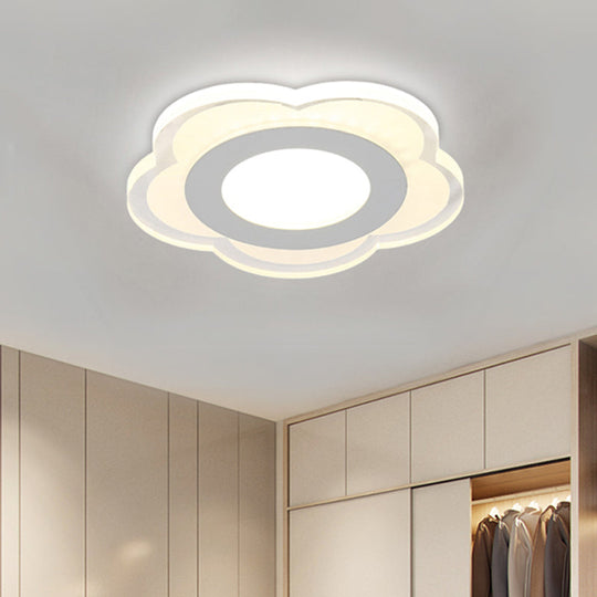 Sleek Led Ceiling Light With Acrylic Shade For Narrow Spaces