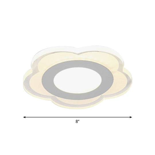 Sleek Led Ceiling Light With Acrylic Shade For Narrow Spaces