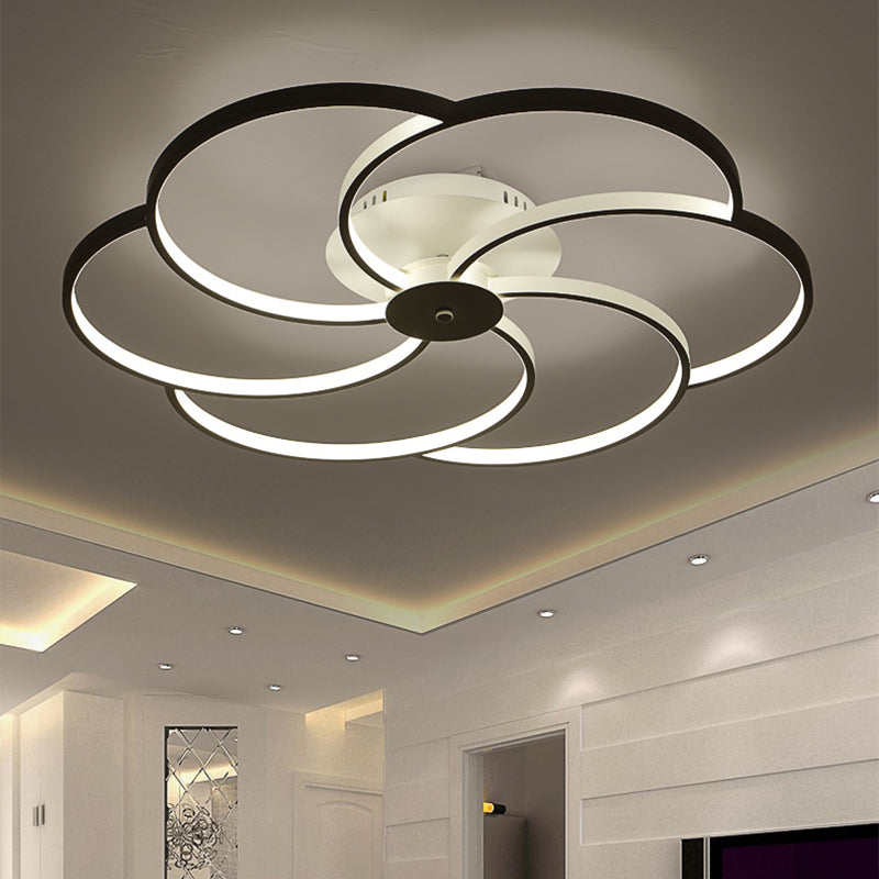 Modern Flushmount Floweret Led Ceiling Light Fixture 18/21.5/32 Metal Design In Warm/White - Bedroom