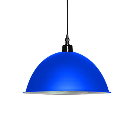 Metallic Industrial Pendant Light: Red/Yellow Dome Shade Hanging Lamp For Living Room Ceiling