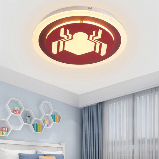 Playful Cartoon Ceiling Light For Kindergarten - Acrylic Flush Mount Fixture White / A