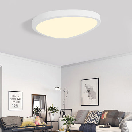 Macaron Loft Acrylic Triangle Led Flush Ceiling Light For Baby Room - Candy Colored Lamp White /