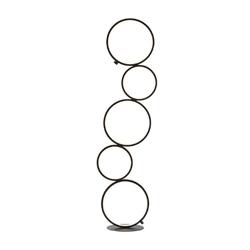 Modern Black/White Led Bubble Floor Lamp With Adjustable Lighting Options