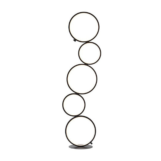 Modern Black/White Led Bubble Floor Lamp With Adjustable Lighting Options