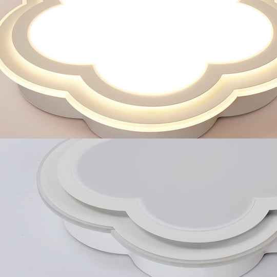 Modern Cloud Led Ceiling Light In White For Foyer
