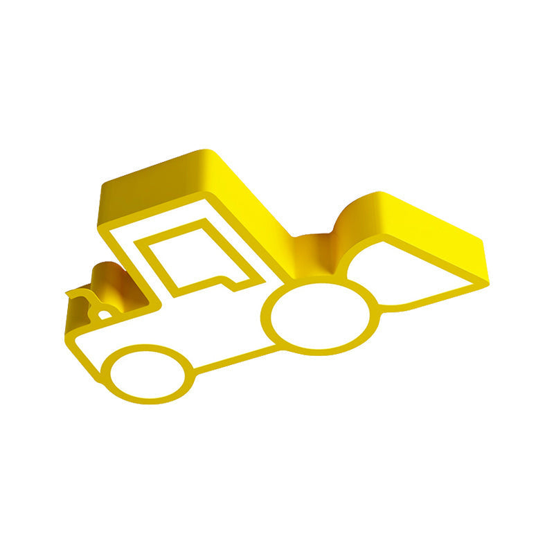 Cartoon Car Ceiling Light - Acrylic Flush Mount For Bedroom