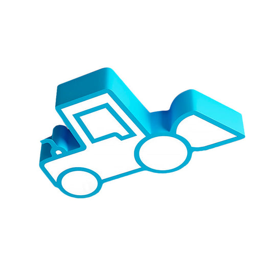 Cartoon Car Ceiling Light - Acrylic Flush Mount For Bedroom