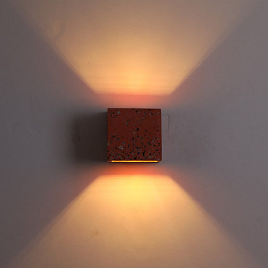 Nordic Terrazzo Wall Sconce - Up Down Hotel Light (Red/White/Blue)