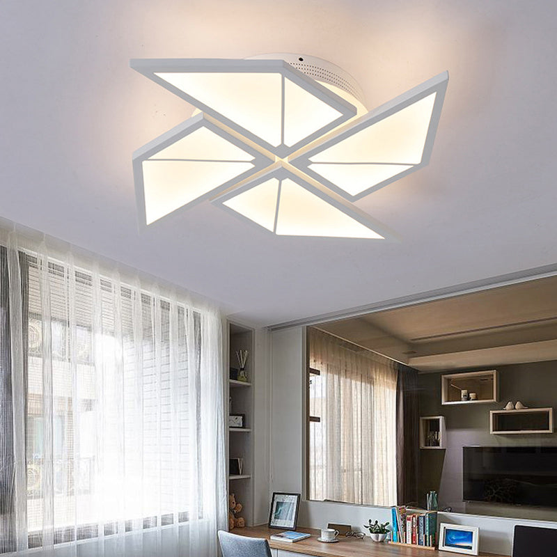 White Led Flush Ceiling Light: Acrylic Tangram - Shaped Innovatively Designed For Baby Room