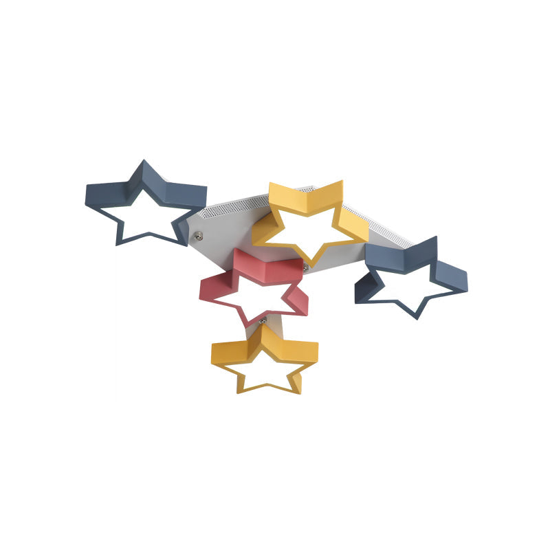 Stylish Acrylic Starry Flush Ceiling Light For Kid’s Bedroom - Nordic Style With Colorful Led