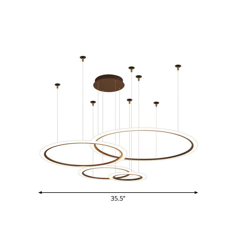 Modern Acrylic Led Chandelier - Small/Large Sizes 3/4 Tiers Ceiling Pendant Light Fixture