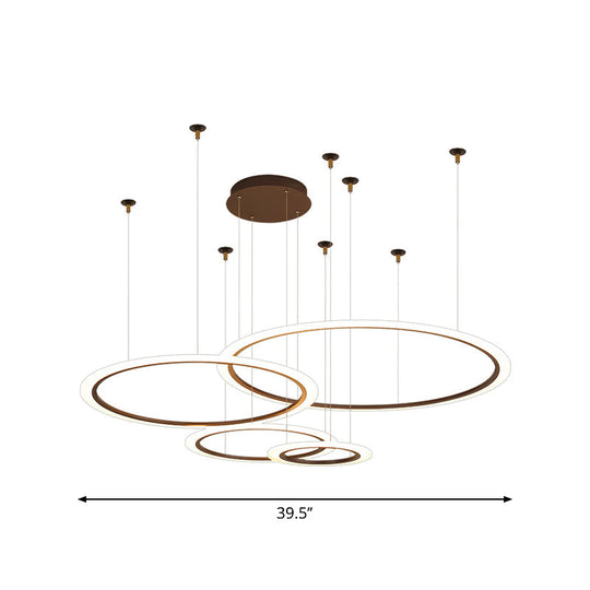 Modern Acrylic Led Chandelier - Small/Large Sizes 3/4 Tiers Ceiling Pendant Light Fixture