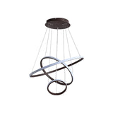 Minimalist Acrylic Led Chandelier - Circle Design White/Coffee Available In Small And Large Ceiling