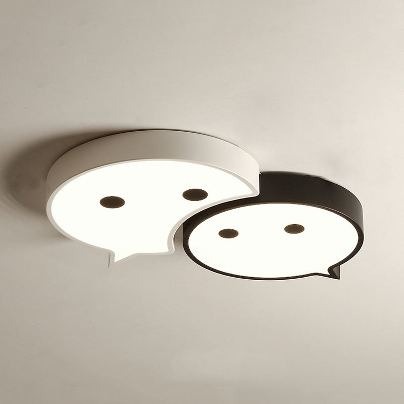 Baby Elf Led Ceiling Mount Light: Charming Metal And Acrylic Lamp For Child’s Bedroom
