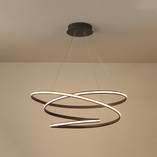 Modern Acrylic Chandelier Pendant Light Fixture With Led Suspension In Warm/White Available