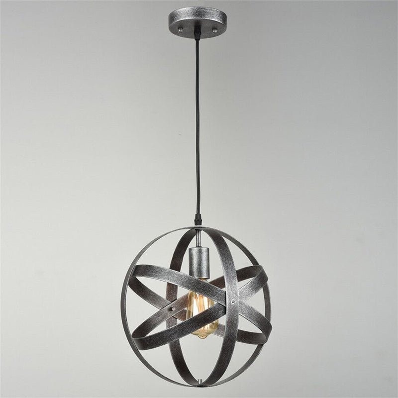 Metallic Interlocking Ring Pendant Lamp With Industrial Style – 1 Head Dining Room Down Lighting
