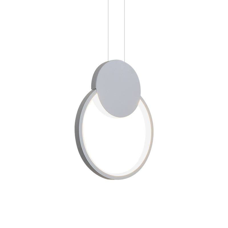 Minimalist Acrylic Hanging Ceiling Light: Oval Round Square Pendant Lighting In Black/White For