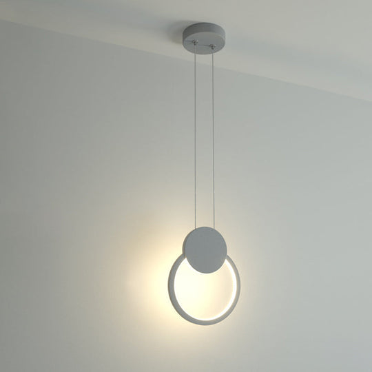 Minimalist Acrylic Pendant Light: Oval/Round/Square Shape Led Black/White
