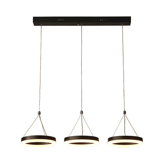 Modern Led Drop Pendant Light - Ring Shaped Gold/Coffee Warm/White