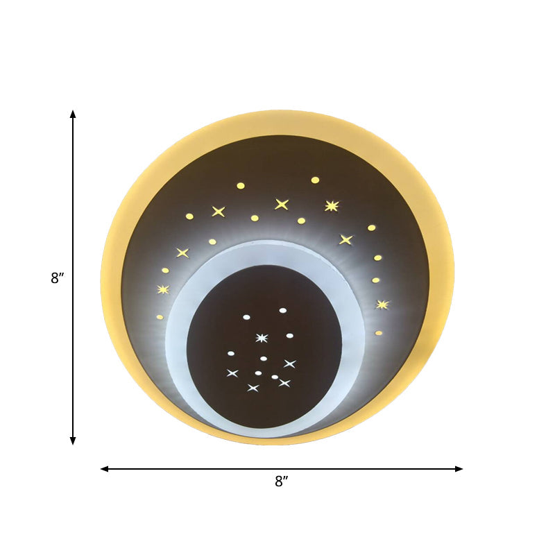 Modern Led Starry Flush Mount Wall Light In White: Triangle Rhombus & Star Design For The Bedroom