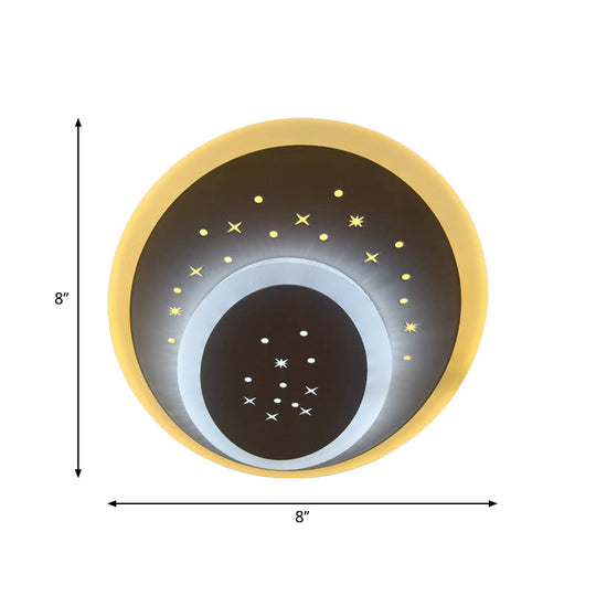 Modern Led Starry Flush Mount Wall Light In White: Triangle Rhombus & Star Design For The Bedroom