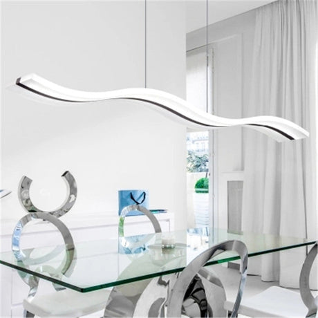 Acrylic Led Pendant Light - Minimalistic Design For Dining Rooms In Black With Warm/White And
