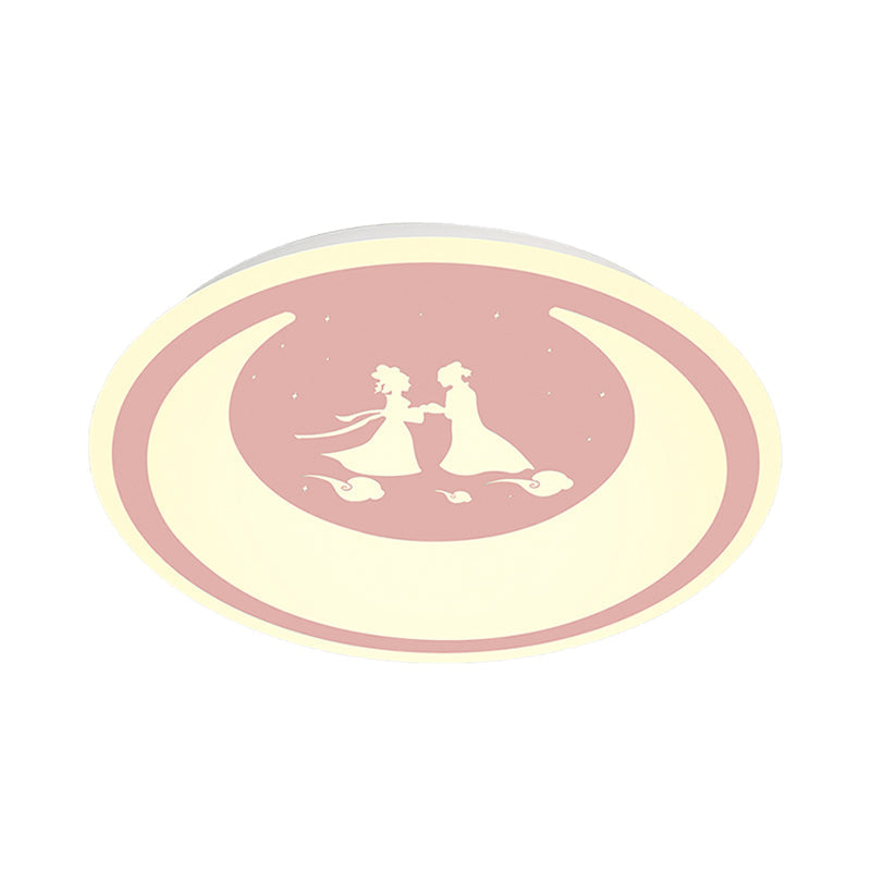 Chinese Valentines Day Led Flush Ceiling Light - Romantic Acrylic Lamp For Kids Bedroom