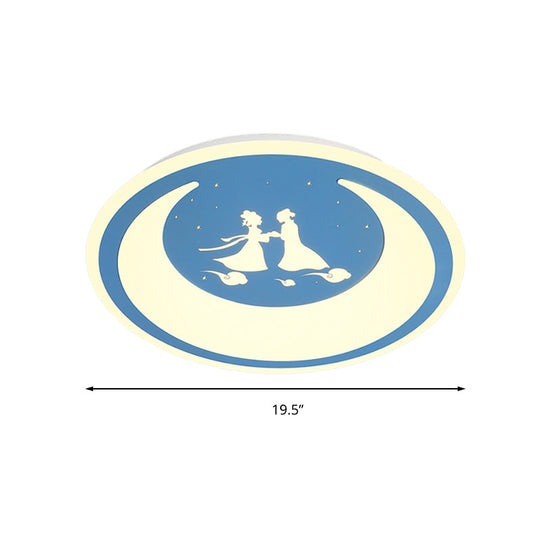 Chinese Valentine’s Day Led Flush Ceiling Light - Romantic Acrylic Lamp For Kid’s Bedroom