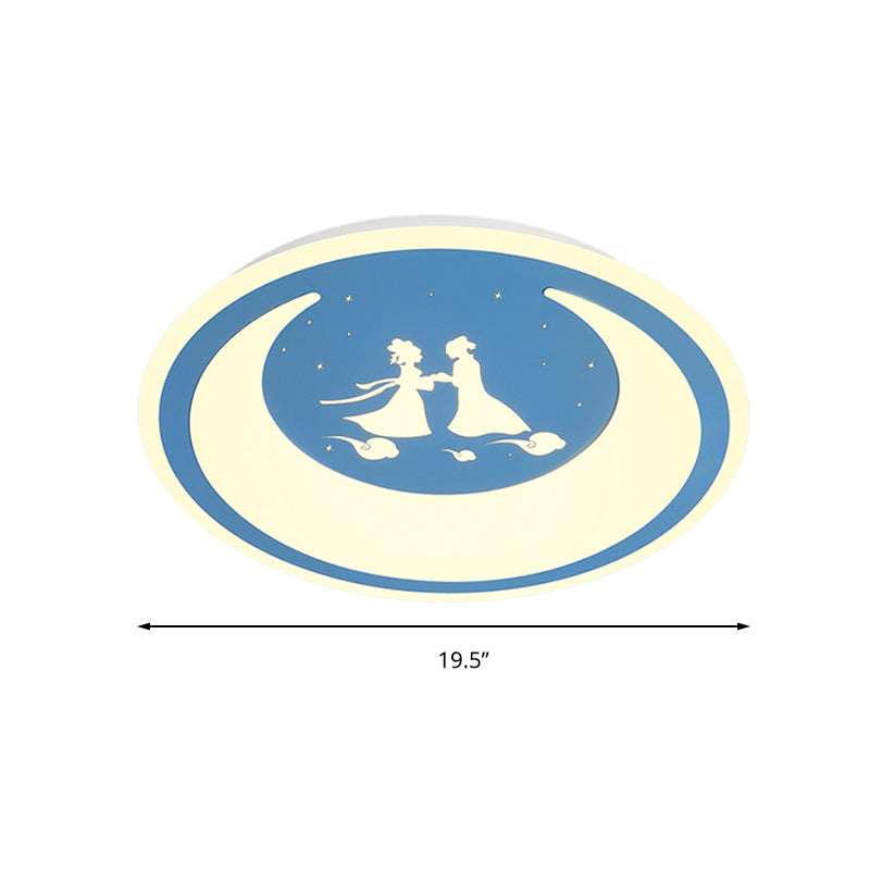 Chinese Valentines Day Led Flush Ceiling Light - Romantic Acrylic Lamp For Kids Bedroom