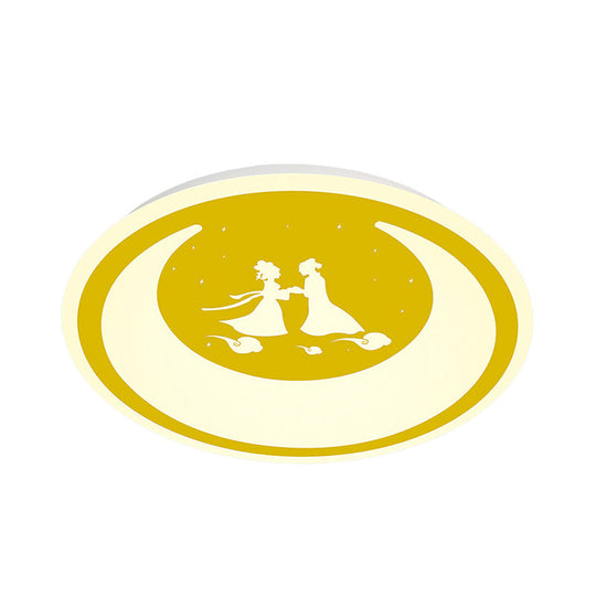 Chinese Valentine’s Day Led Flush Ceiling Light - Romantic Acrylic Lamp For Kid’s Bedroom