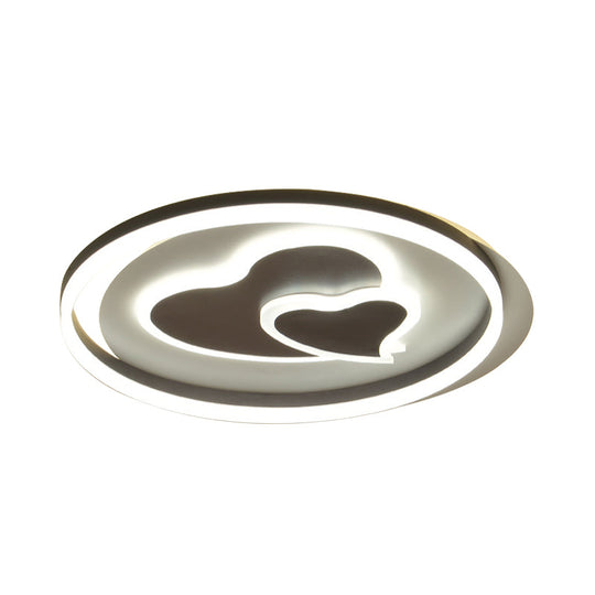 Black Ceiling Lamp: Cute 2 - Loving Heart Led Light For Bedroom – Adult & Child