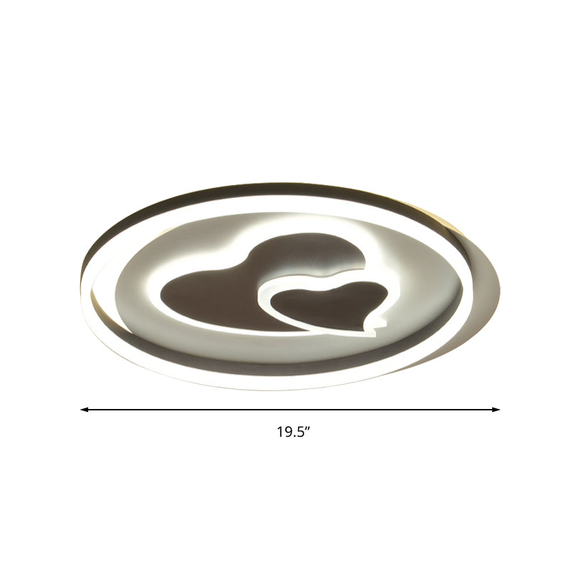 Black Ceiling Lamp: Cute 2 - Loving Heart Led Light For Bedroom – Adult & Child