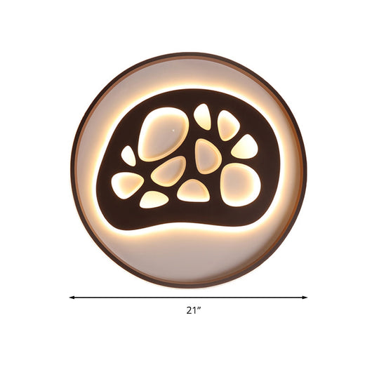 Modern Black Led Study Room Ceiling Light With Eye - Catching Acrylic Pattern