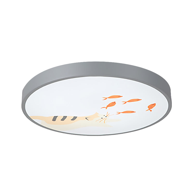 Cartoon Flush Mount Acrylic Ceiling Light Fixture For Living Room