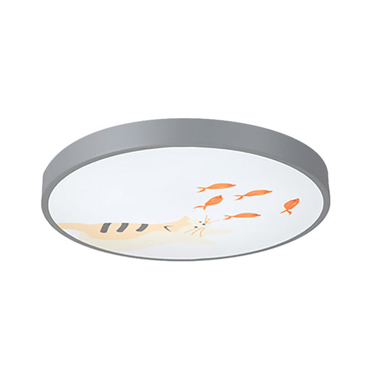 Cartoon Flush Mount Acrylic Ceiling Light Fixture For Living Room