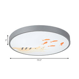 Cartoon Flush Mount Acrylic Ceiling Light Fixture For Living Room