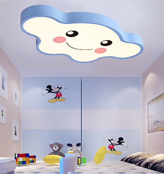Cloudy Kid Bedroom Ceiling Light - Acrylic Cartoon Flush Mount